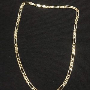 14k Solid gold figaro link 20” chain